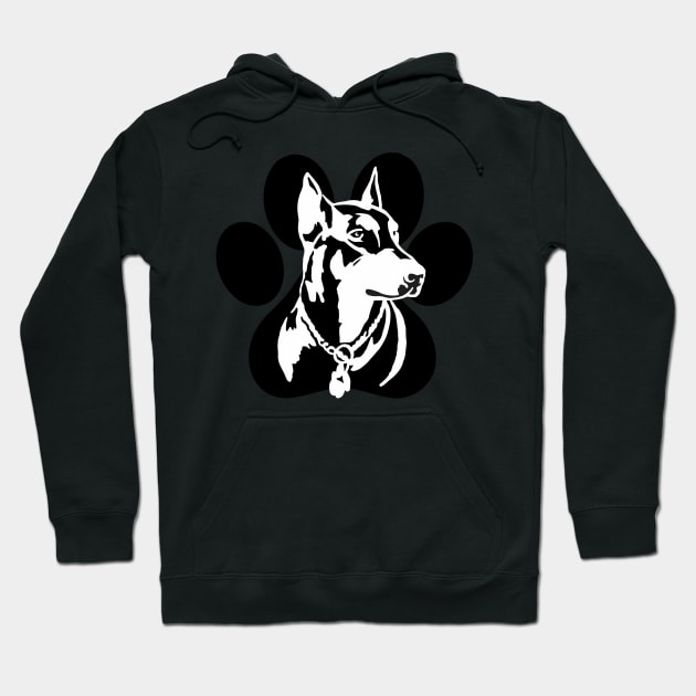 Doberman Paw Art Hoodie by russodesign